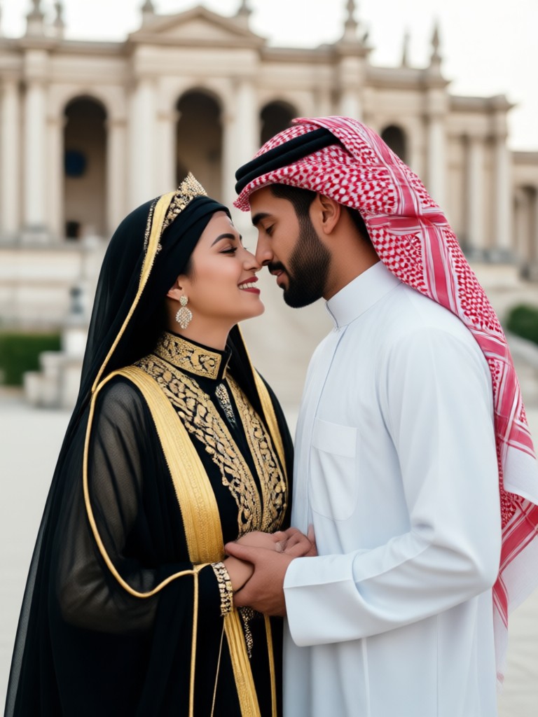 Festival attire Arabic couple