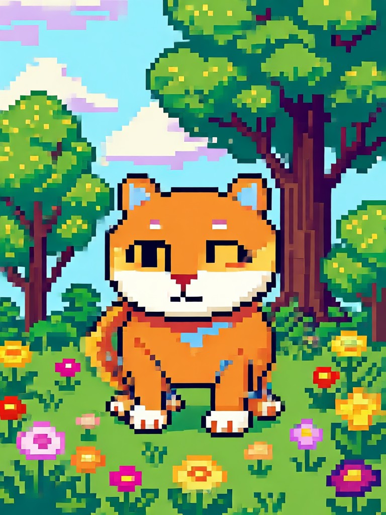 Seasonal themed pixel art