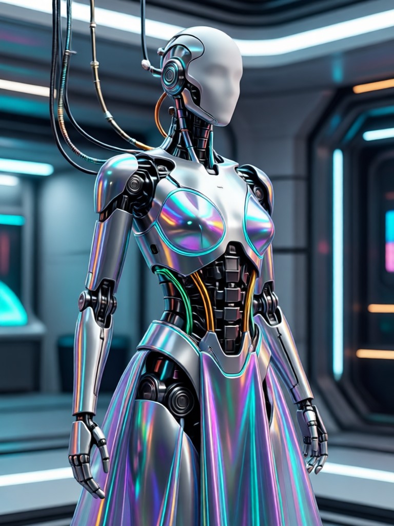 Mobile phone showing AI dress change interface