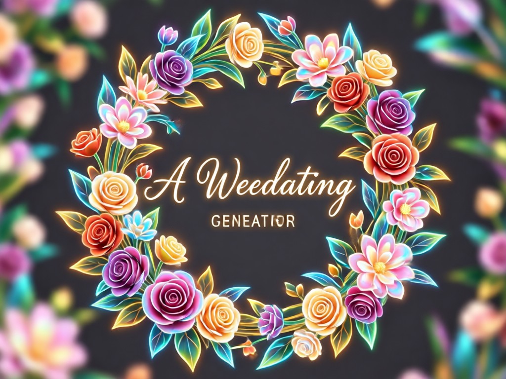 Bride and groom reviewing AI generated wedding decor options