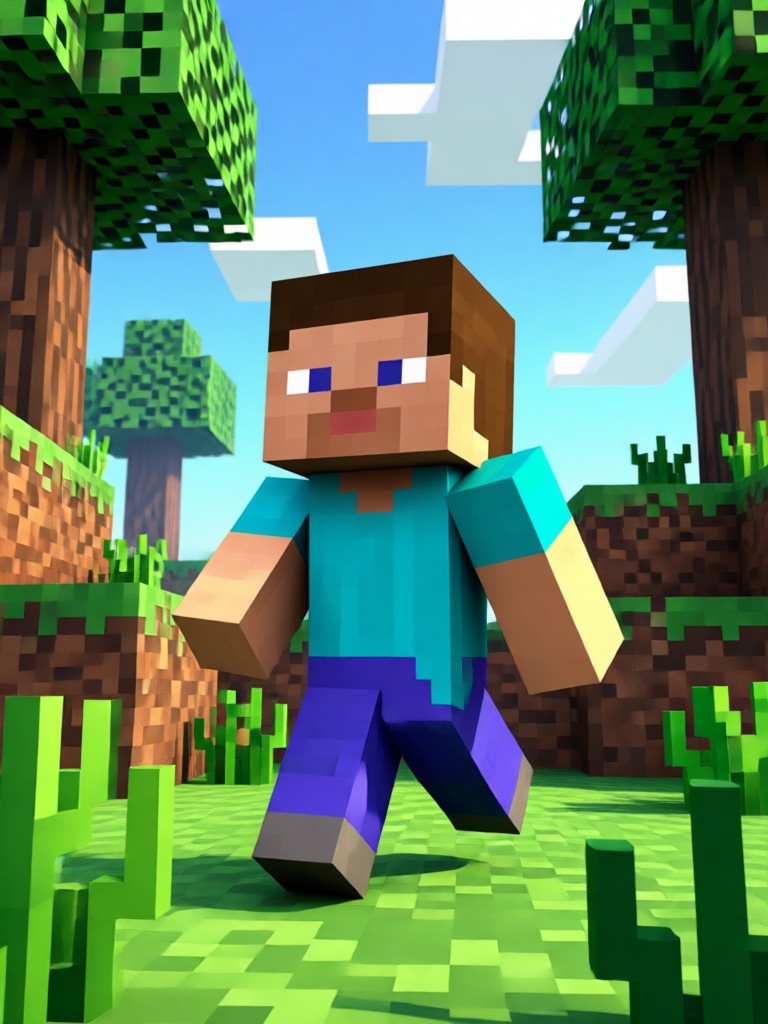 Minecraft style artwork of a car