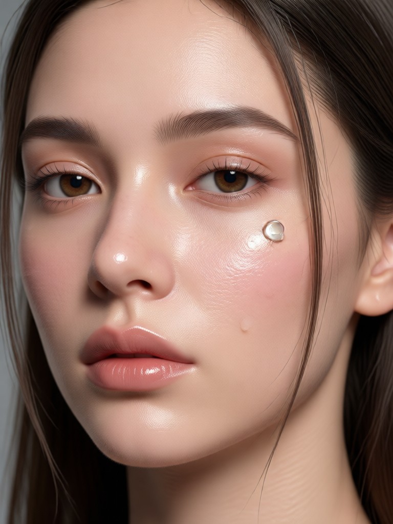 3D render style AI beauty model