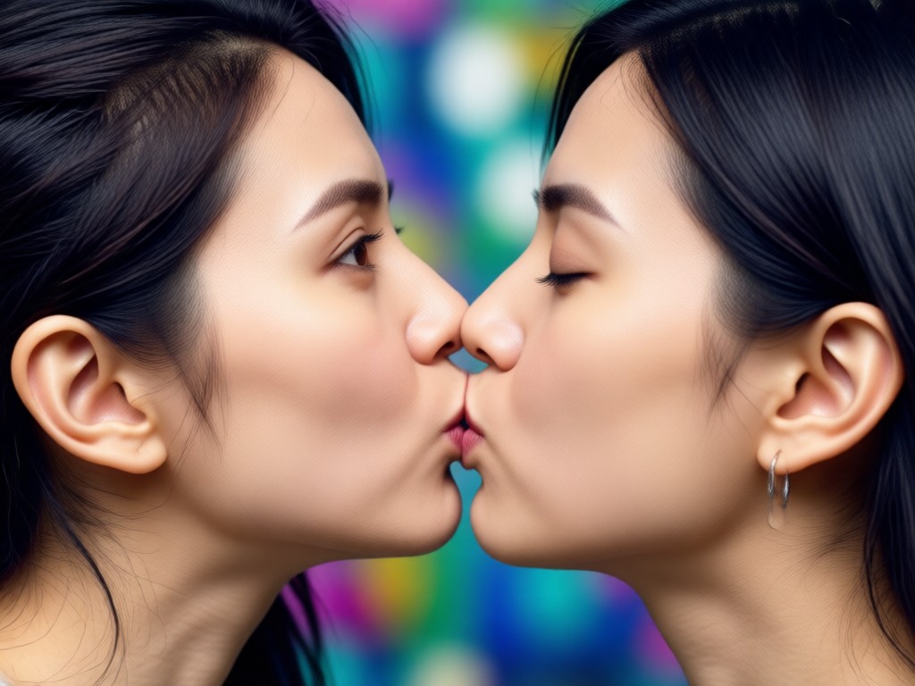 Engaging AI kiss animation example