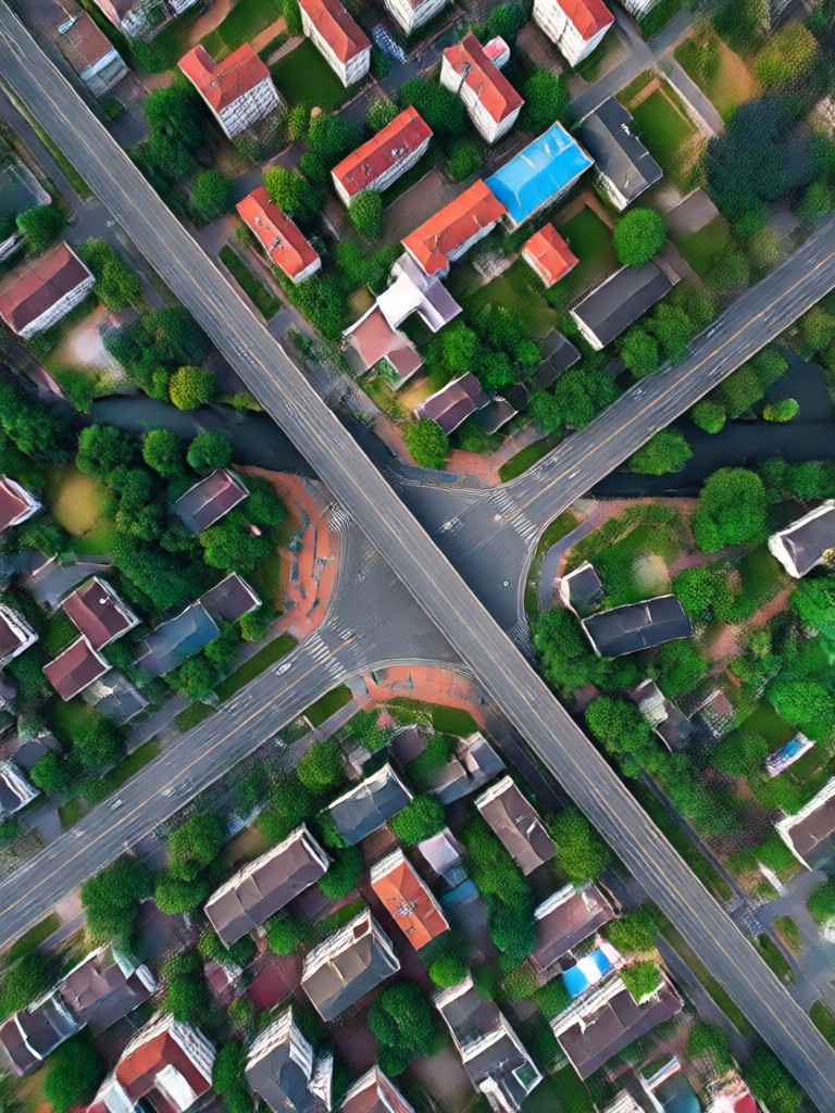 Forest canopy overhead view