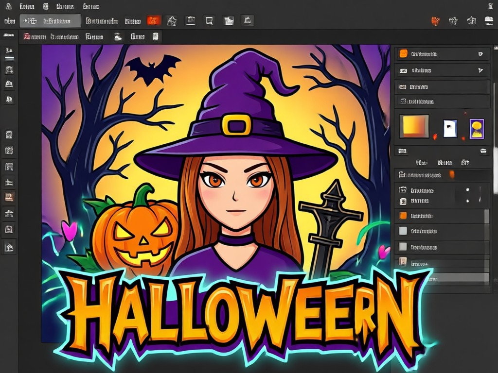 Halloween-Avatar in hoher Auflösung auf einem Smartphone-Bildschirm