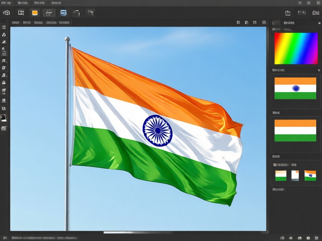 Easy three step Tiranga photo editing process