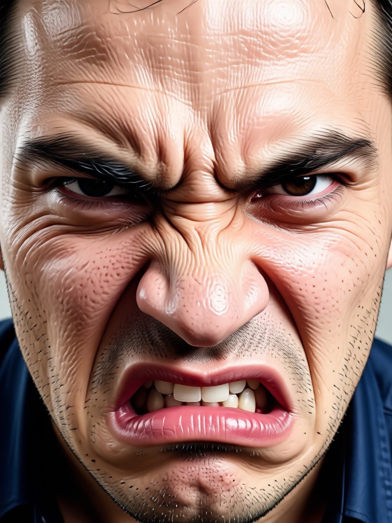anime style angry face filter result
