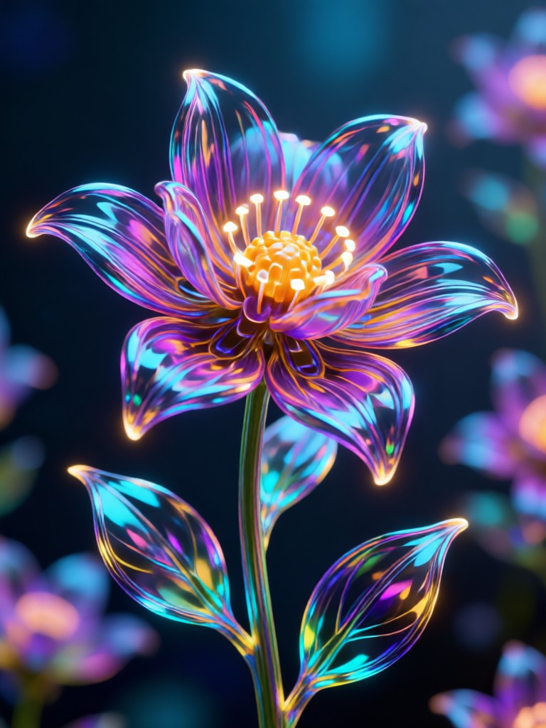 AI 3D clay style tulip collection