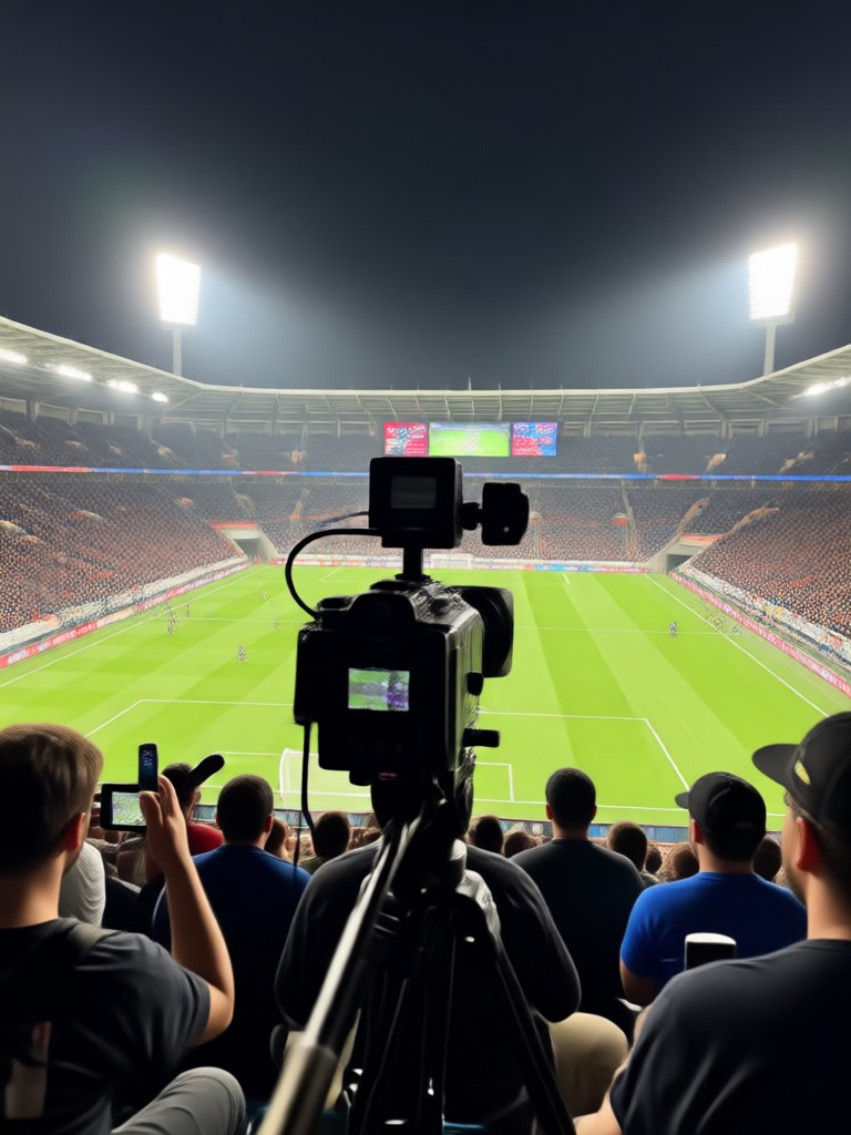 AI Stadium Camera Effect on a soccer player