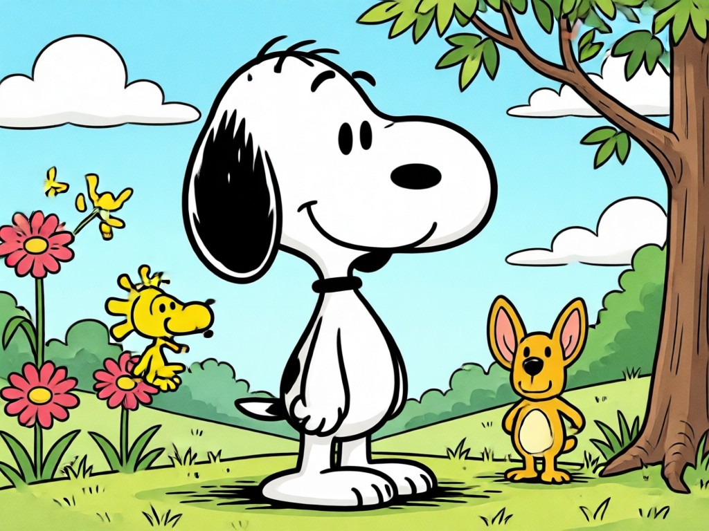 Múltiplas opções de filtro AI para personagens dos Peanuts