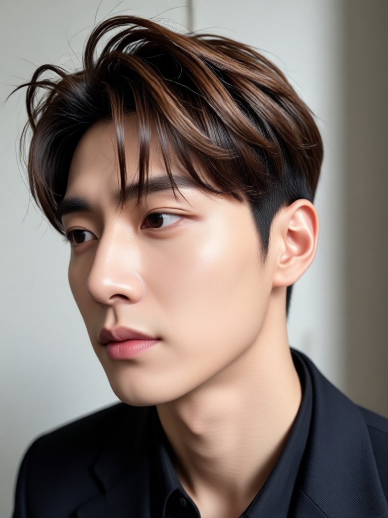 Male mullet hairstyle AI preview