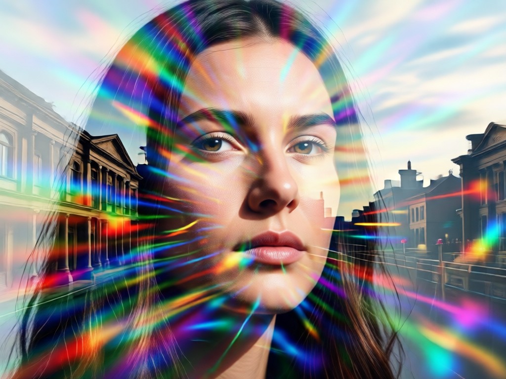 double exposure style library of overlays