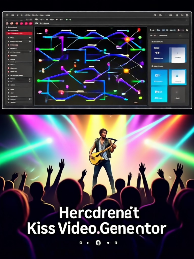 Crowd background AI kiss animation