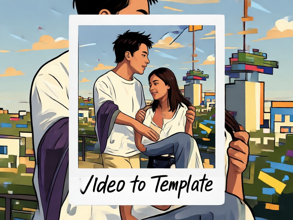 AI enhancing a couple's polaroid video