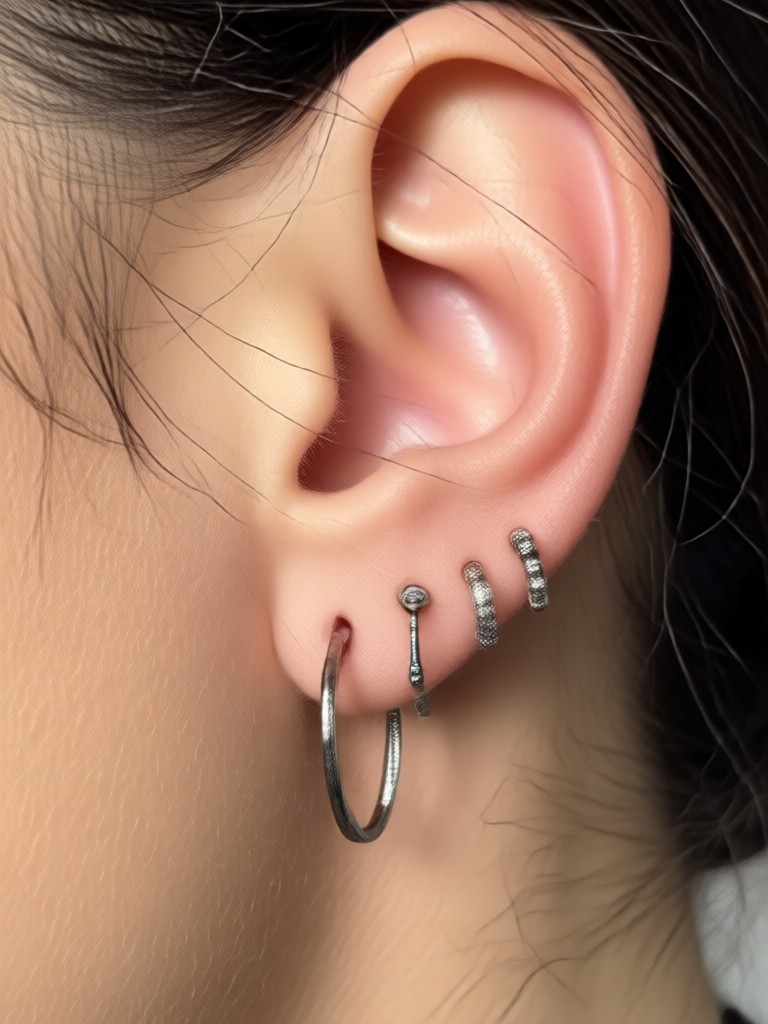 Dainty stud piercing simulation