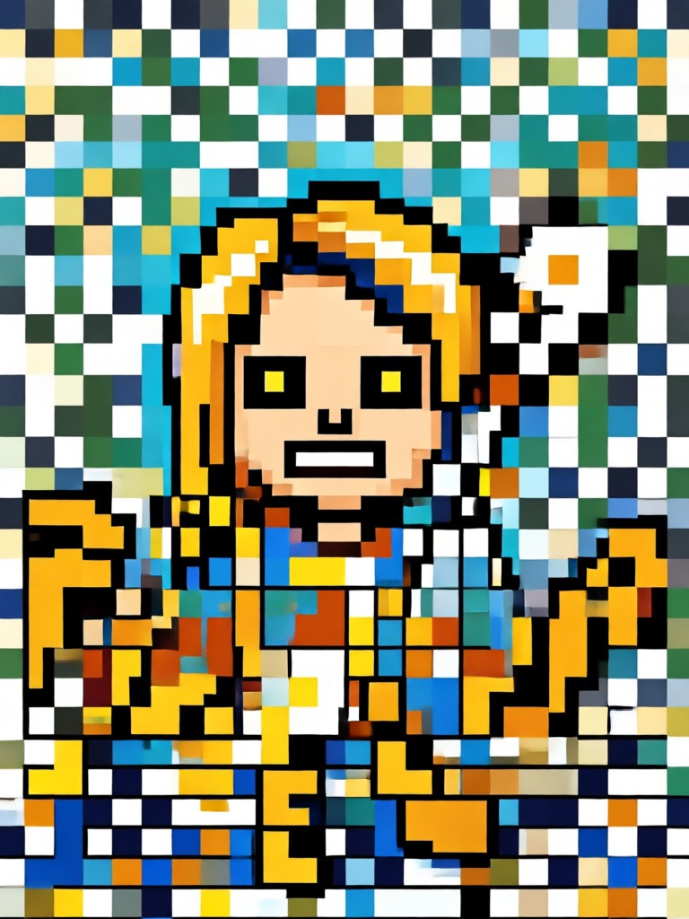 Custom pixel art avatar creation