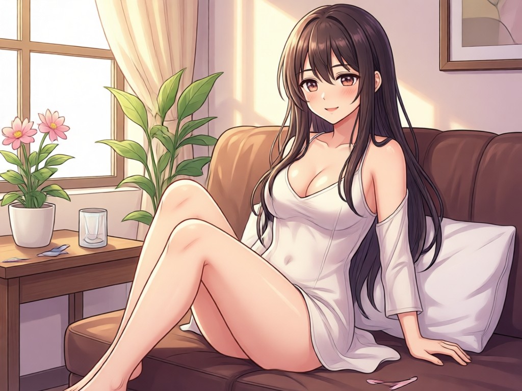 AIアニメヌードスタイル転送後に顔が保持された