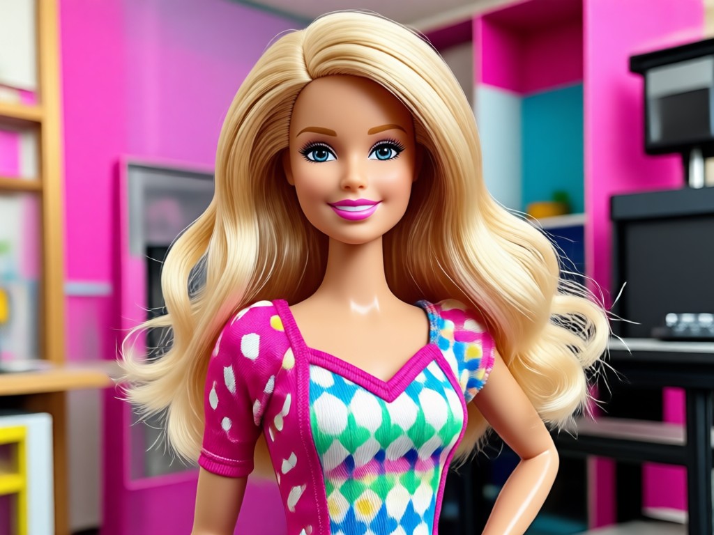 Kemasan kotak boneka Barbie yang dihasilkan AI