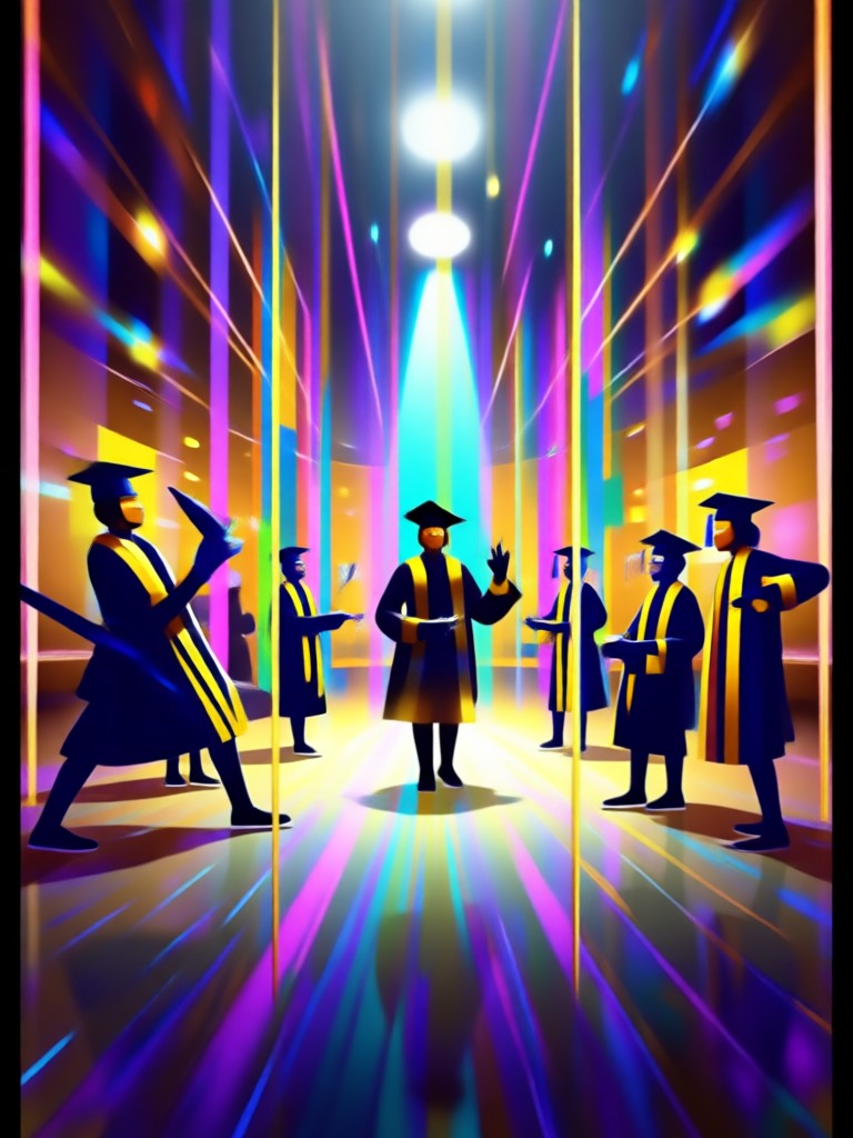 Elegant diploma scroll graduation video template