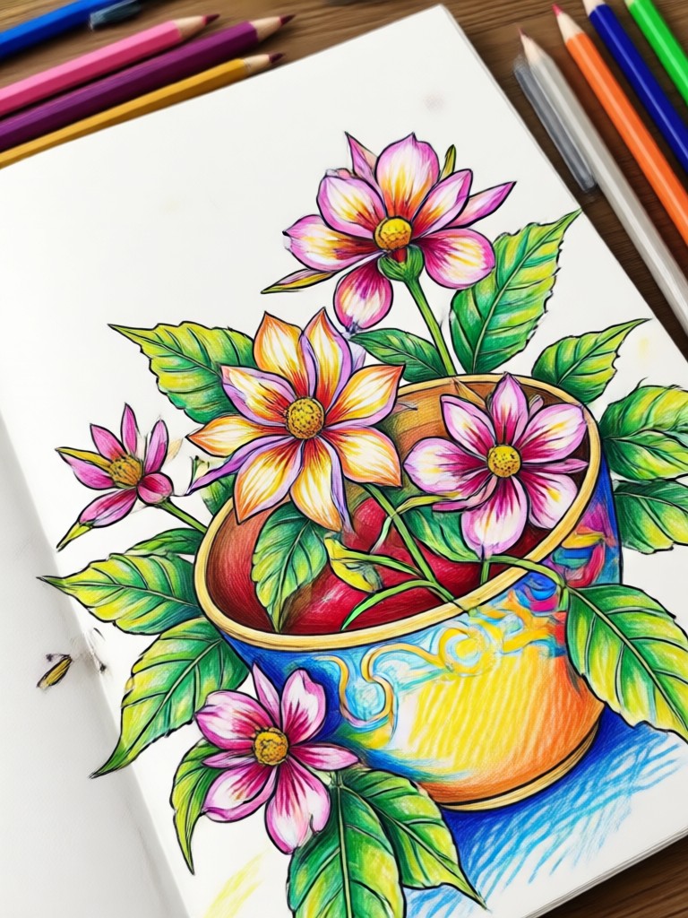 Pattern and geometric AI coloring art
