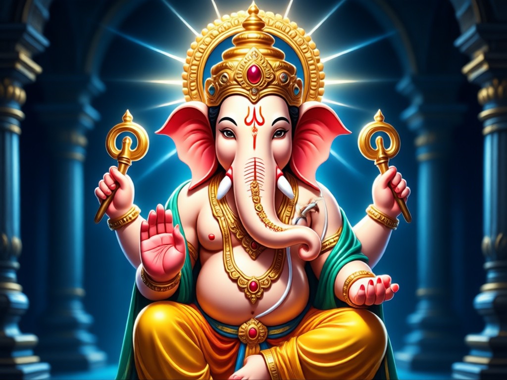 Various sacred art style templates for Ganesh