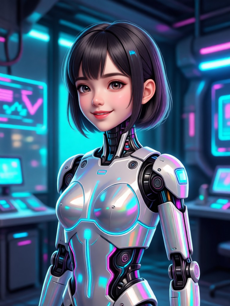 Mobile phone showing the AI Girl Generator app interface