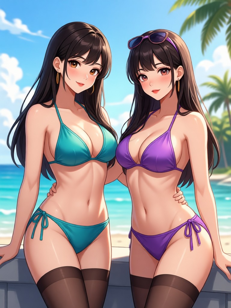 Babe AI gaya anime dengan pakaian fantasi ajaib