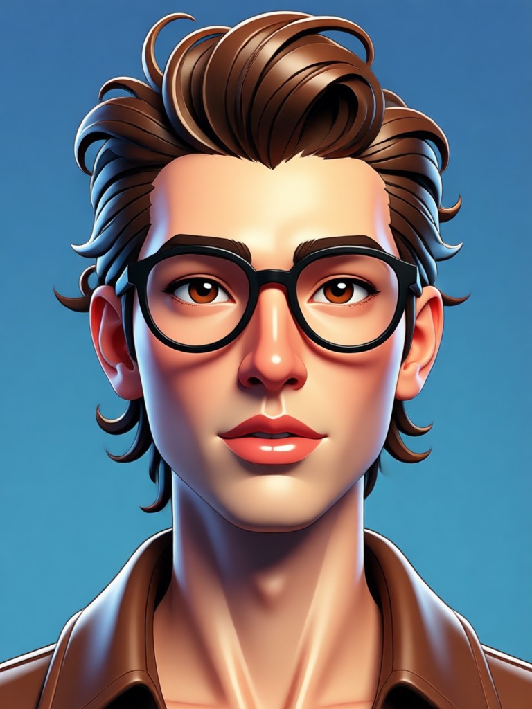 AI generated 3D superhero comic portrait