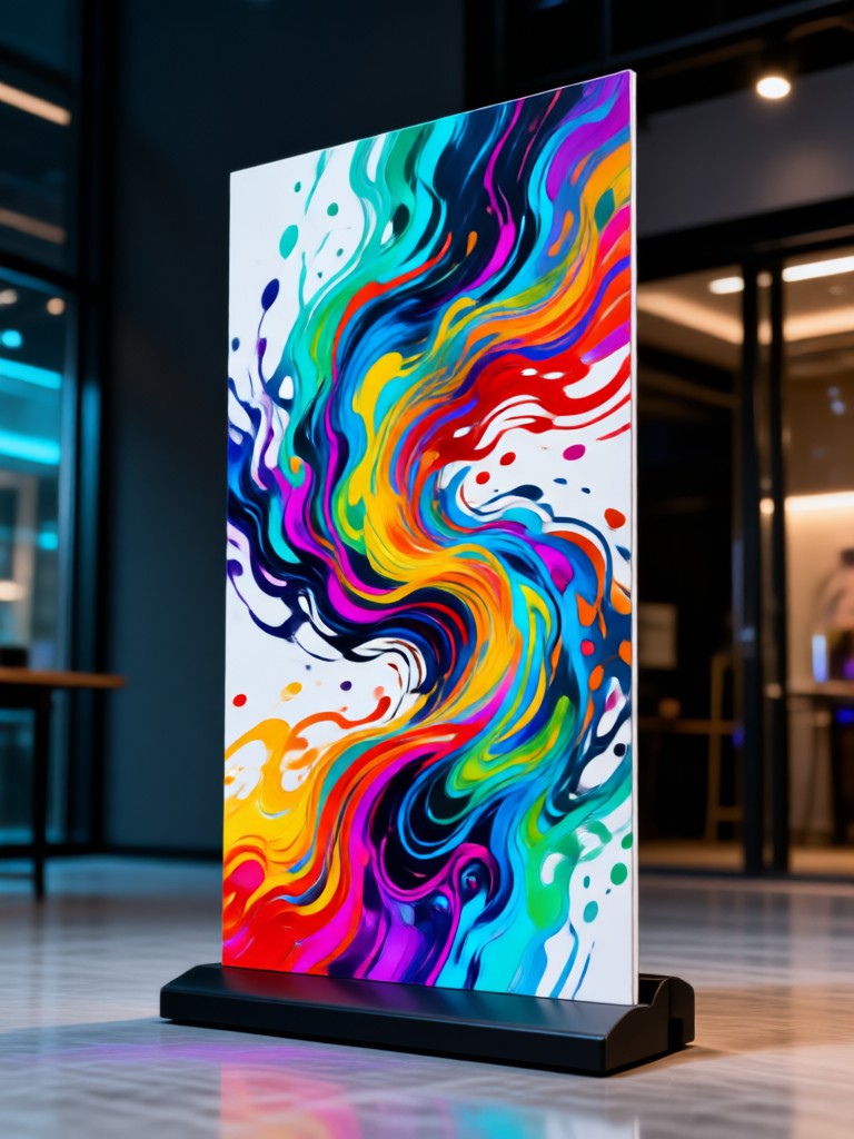 Glow effect neon AI standee art