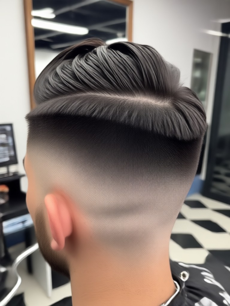 Klassischer Taper Fade Vorher und Nachher AI