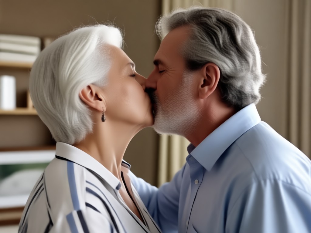 Sharing a senior couple kissing video with family