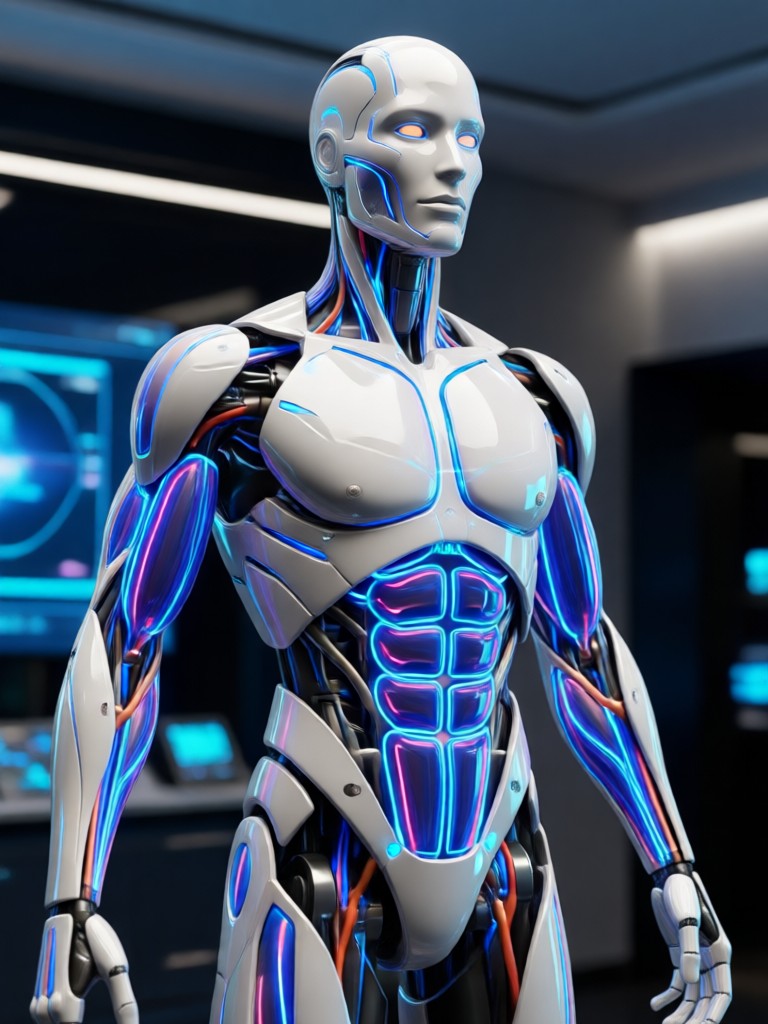AI generated person in cyberpunk fashion