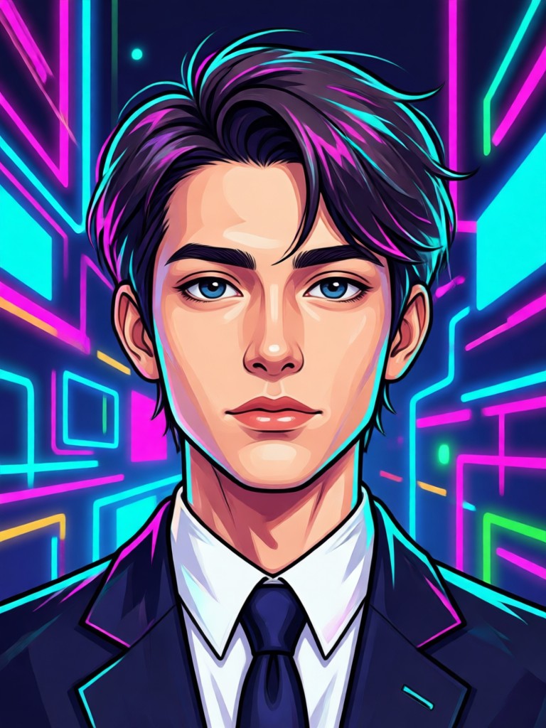 Anime style avatar created with AI profile generator