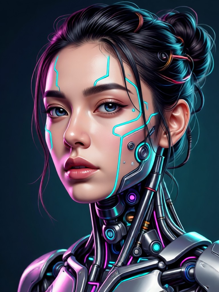 AI generated celebrity portrait example