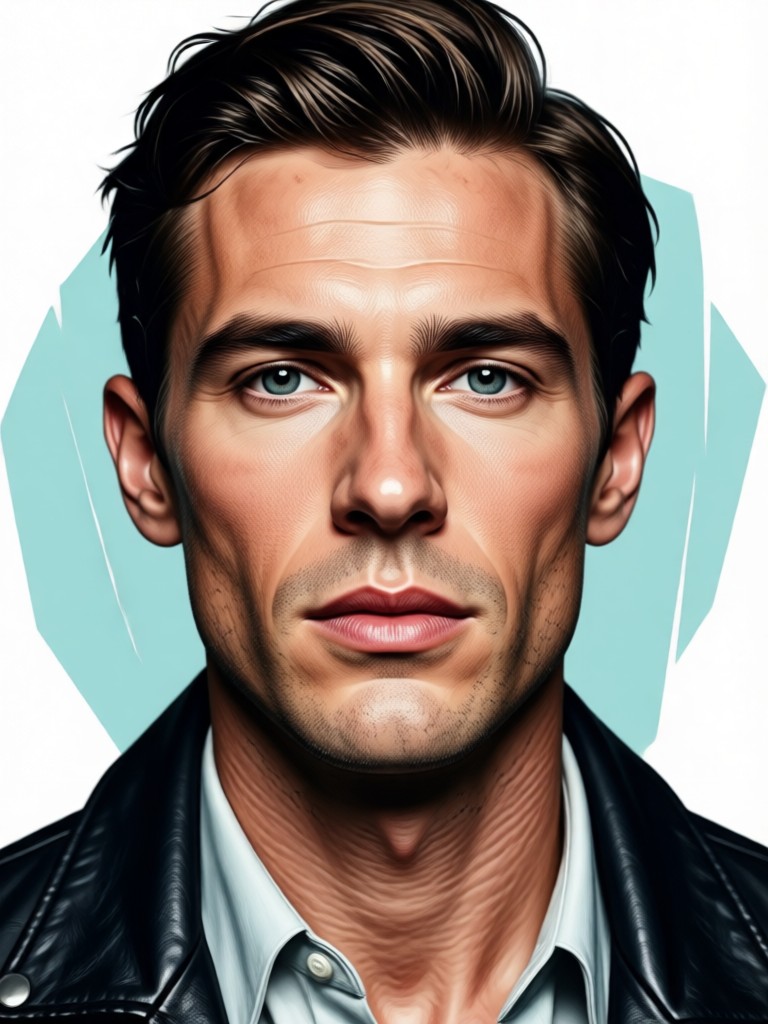 AI celebrity poster portrait collage example