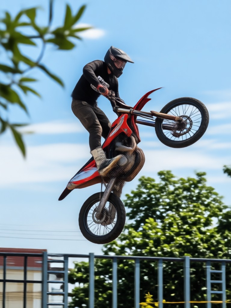 Group of riders performing stunts on motorcycles