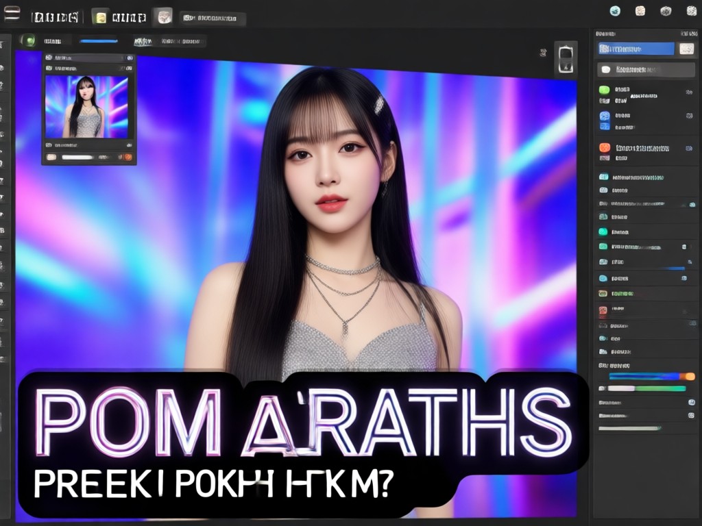 Foto grup K-Pop hasil AI dengan penataan seragam