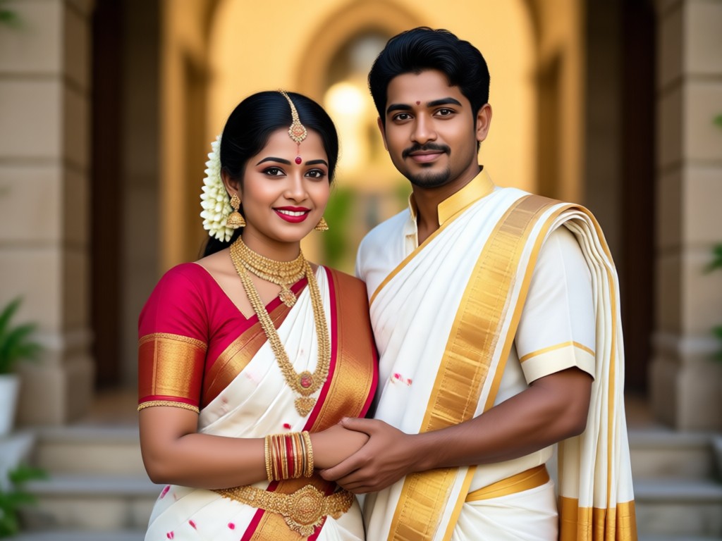 Tampilan Kualitas Potret Pasangan Tradisional Tamil