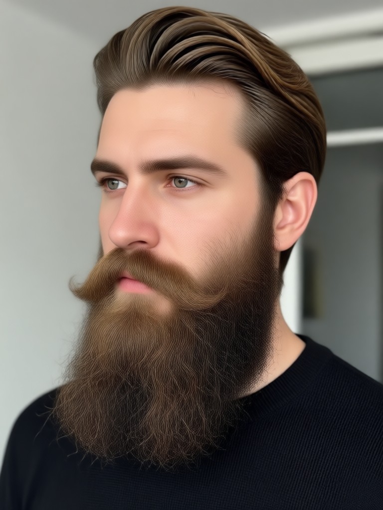 Short boxed beard AI filter result