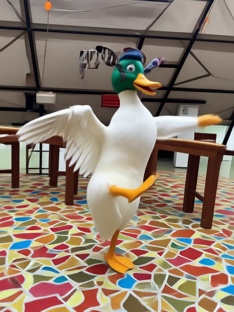 Pet photo turned into a duck animation
