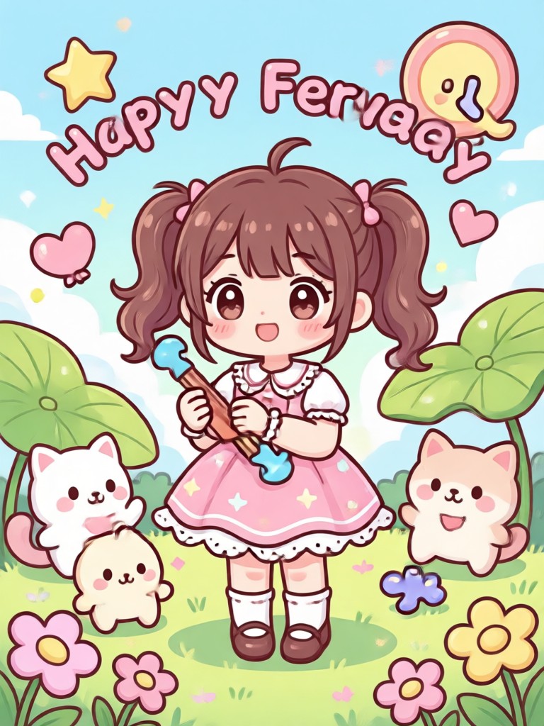 whimsical kawaii background filter