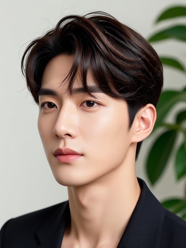 Short undercut Korean style AI