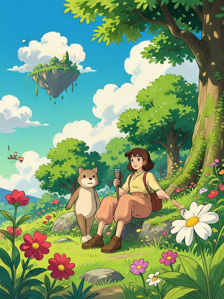 Adegan Fantasi Bergaya Ghibli