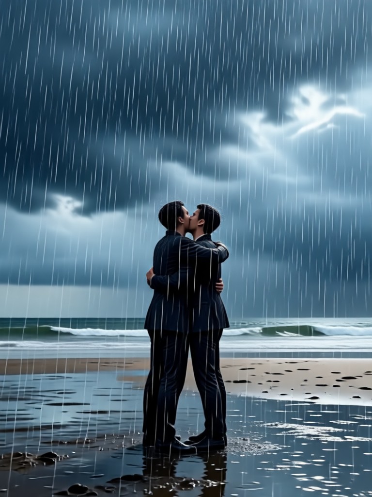 Mobile app view of creating a rain hug