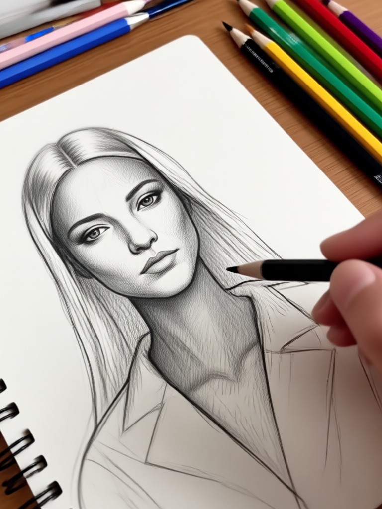 Watercolor sketch effect on landscape video