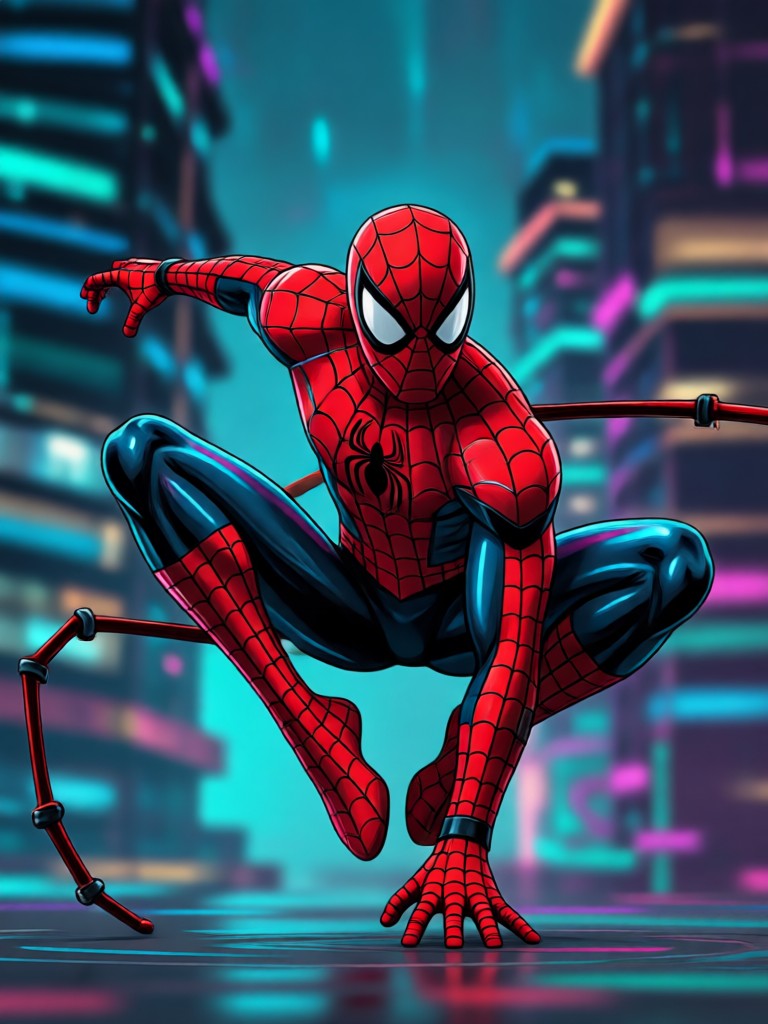 Spider Man in different environments AI