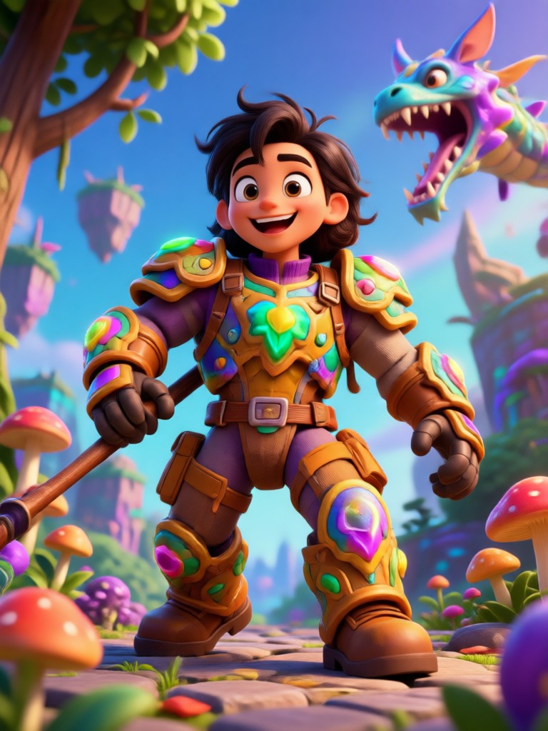 Pixar AI character on mobile phone screen