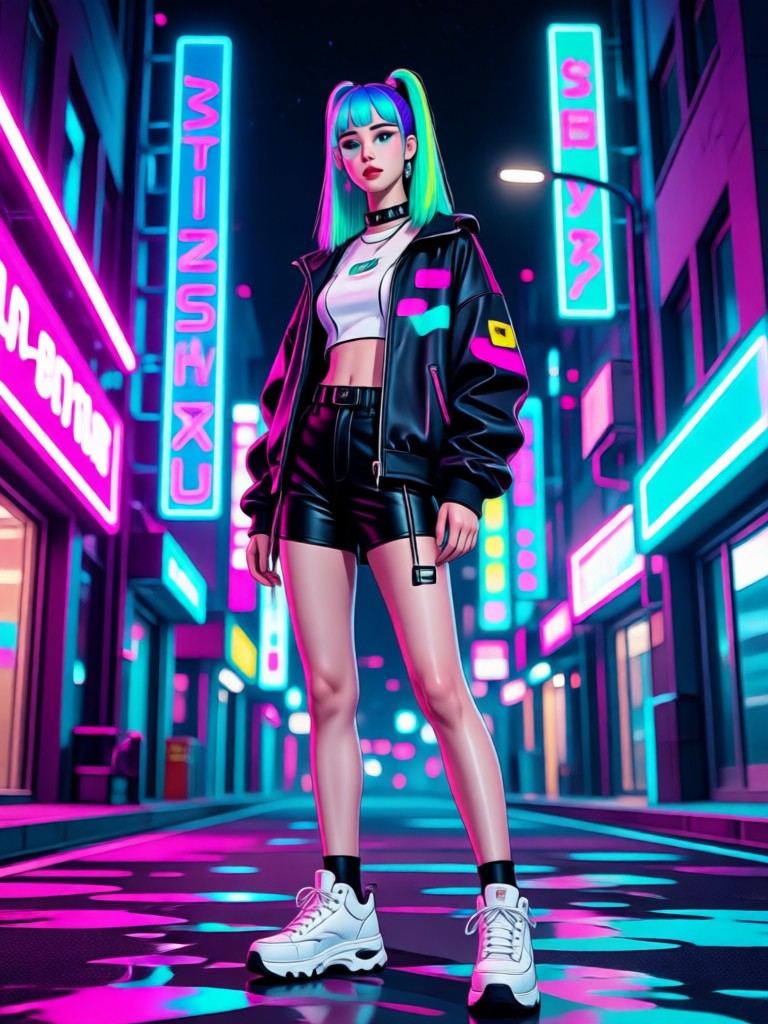 AI Y2Kファッション変身の例