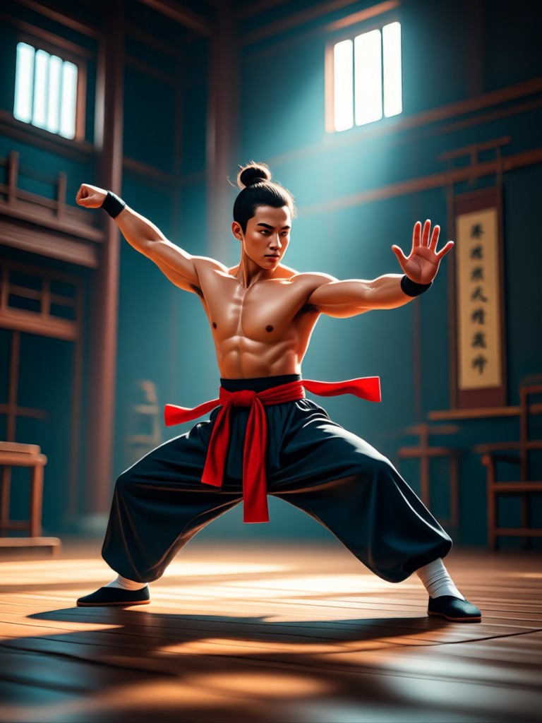 Dynamic Wing Chun chain punches AI video