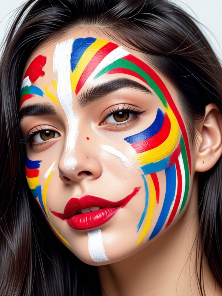 England St George cross face paint